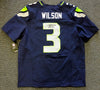 Russell Wilson Autographed Seattle Seahawks Nike Elite Authentic Blue Jersey Size 52 RW Holo