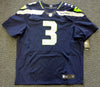 Russell Wilson Autographed Seattle Seahawks Nike Elite Authentic Blue Jersey Size 52 RW Holo