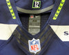 Seattle Seahawks Russell Wilson Autographed Blue Nike Elite Jersey Size 48 RW Holo Stock #60976