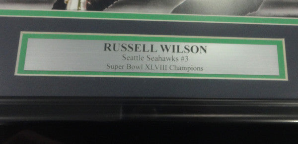 Russell Wilson Autographed Framed 16x20 Photo Seattle Seahawks RW Holo Stock #98229