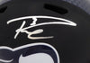 Russell Wilson Autographed Seattle Seahawks Matte Black Speed Full Size Replica Helmet In Silver RW Holo Stock #145782