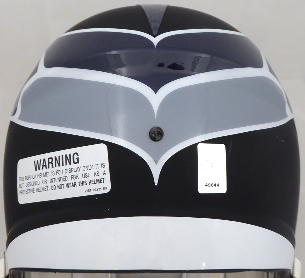 Russell Wilson Autographed Seattle Seahawks Matte Black Speed Full Size Replica Helmet In Silver RW Holo Stock #145782