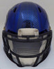 Russell Wilson Autographed Seattle Seahawks Blue Chrome Speed Mini Helmet In Green RW Holo Stock #145786