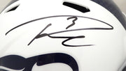 Russell Wilson Autographed Seattle Seahawks Flat Matte White Full Size Speed Replica Helmet RW Holo Stock #178958