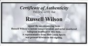 Russell Wilson Autographed Framed 16x20 Photo Seattle Seahawks Action Green Color Rush RW Holo Stock #126674