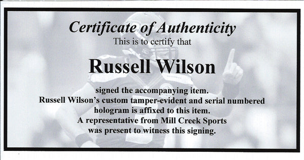 Russell Wilson Autographed Framed 16x20 Photo Seattle Seahawks RW Holo Stock #126673